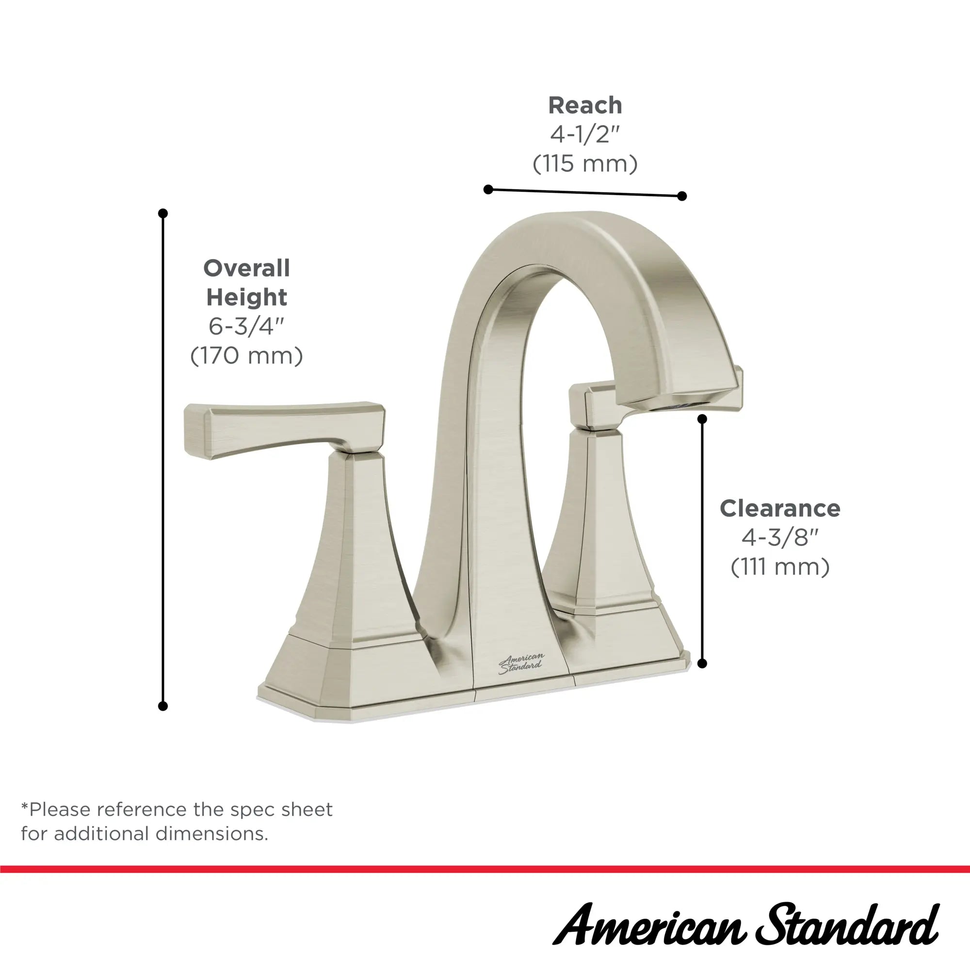 Westerly 4-In. Centerset 2-Handle Bathroom Faucet 1.2 GPM with Lever Handle // BRUSHED NICKEL // 43104_Westerly_Infographic_7012201_0002_APR2025_2_CDNwebp.webp