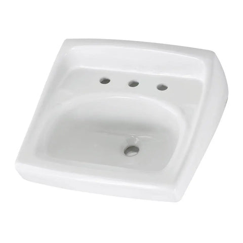 Lucerne® Wall-Hung Sink Less Overflow With 8-Inch Widespread