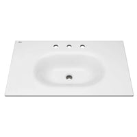 [1298008.020] Studio® S 33-Inch Vitreous China Vanity Sink Top 8-Inch Centers - White
