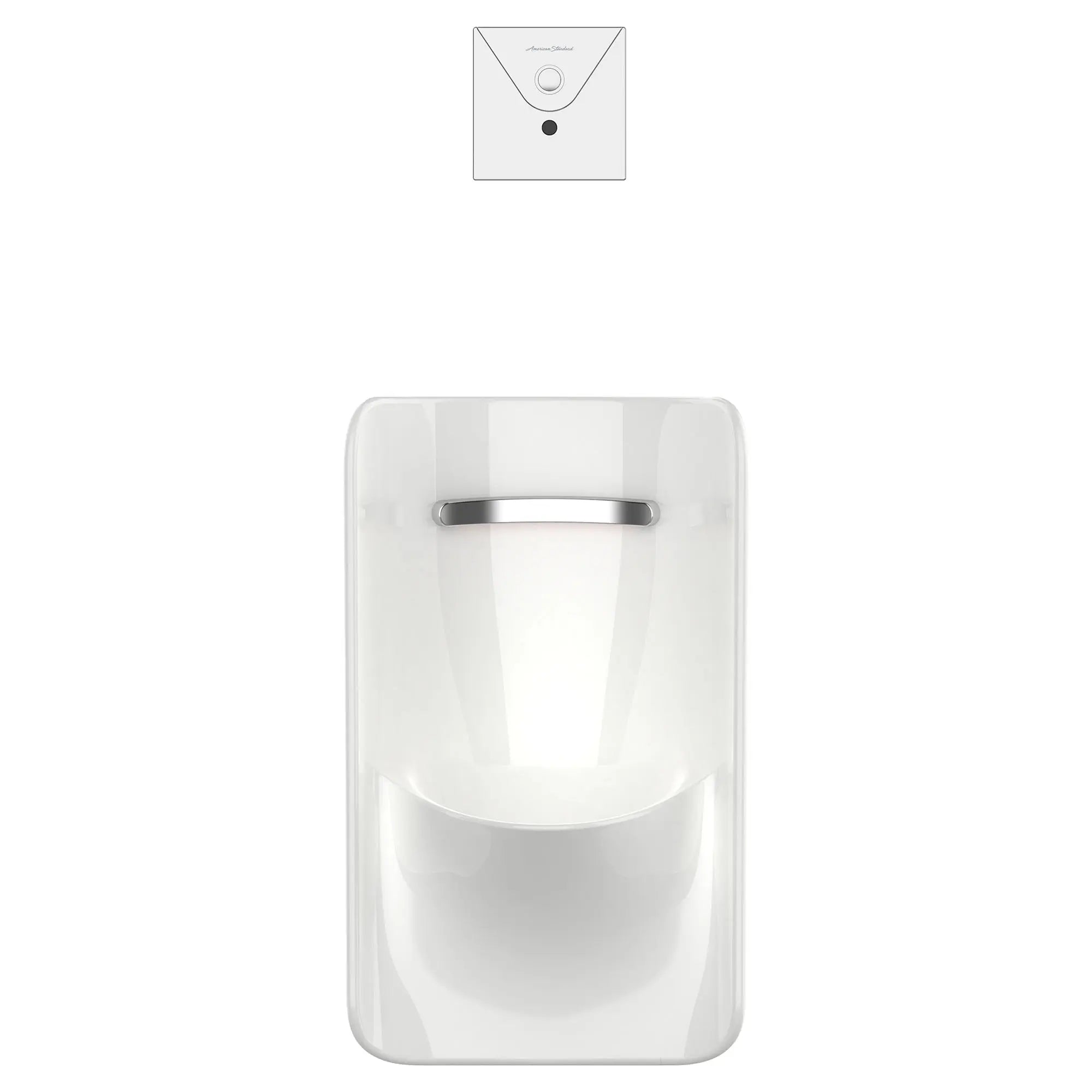 Greenbrook® 0.125 – 0.5 gpf (0.47 – 1.9 Lpf) Back Spud Urinal with EverClean // WHITE // 57683_6517001EC.020_with_Flush_Valve_Front_0_CDNwebp.webp