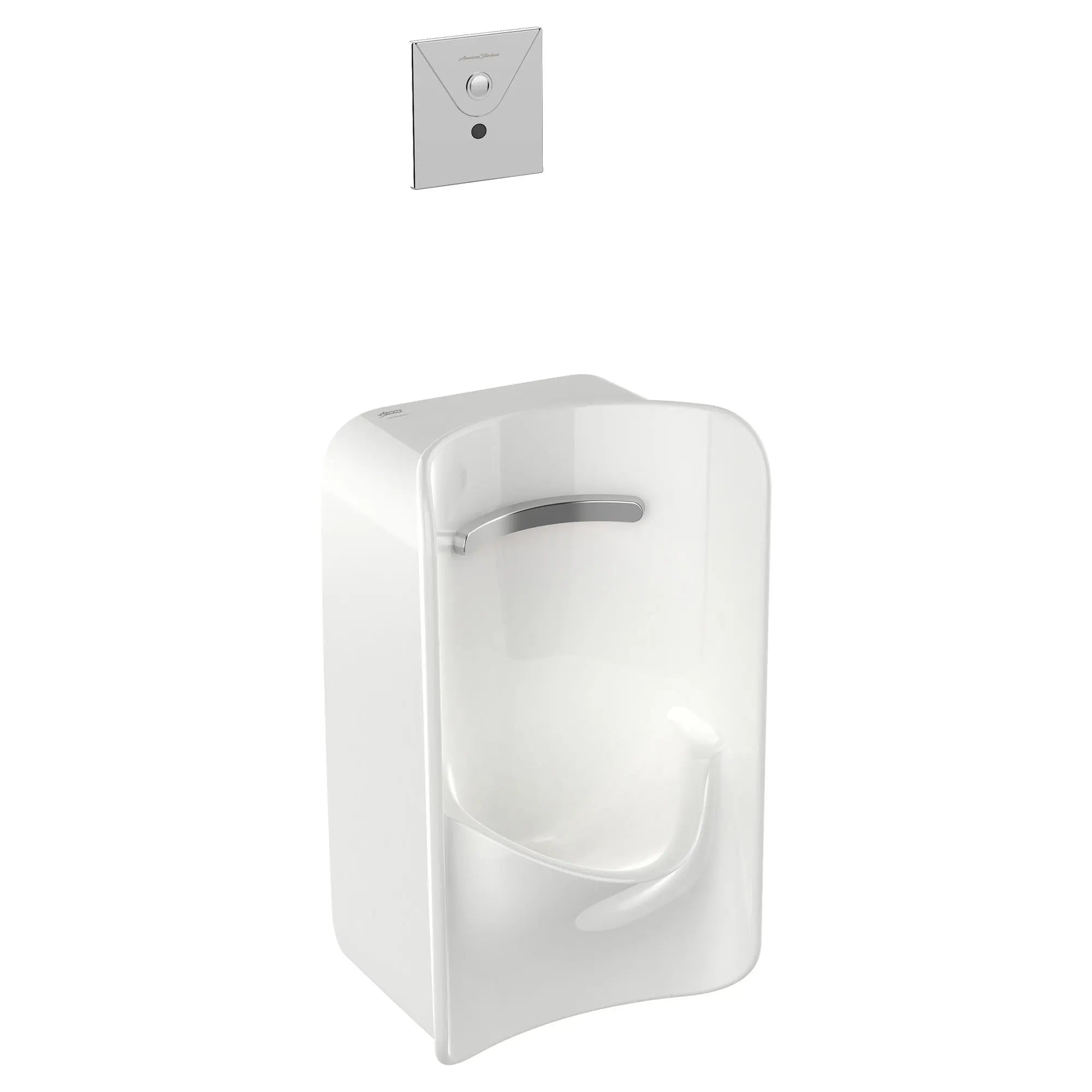 Greenbrook® 0.125 – 0.5 gpf (0.47 – 1.9 Lpf) Back Spud Urinal with EverClean // WHITE // 57685_6517001EC.020_with_Flush_Valve_Iso_0_CDNwebp.webp