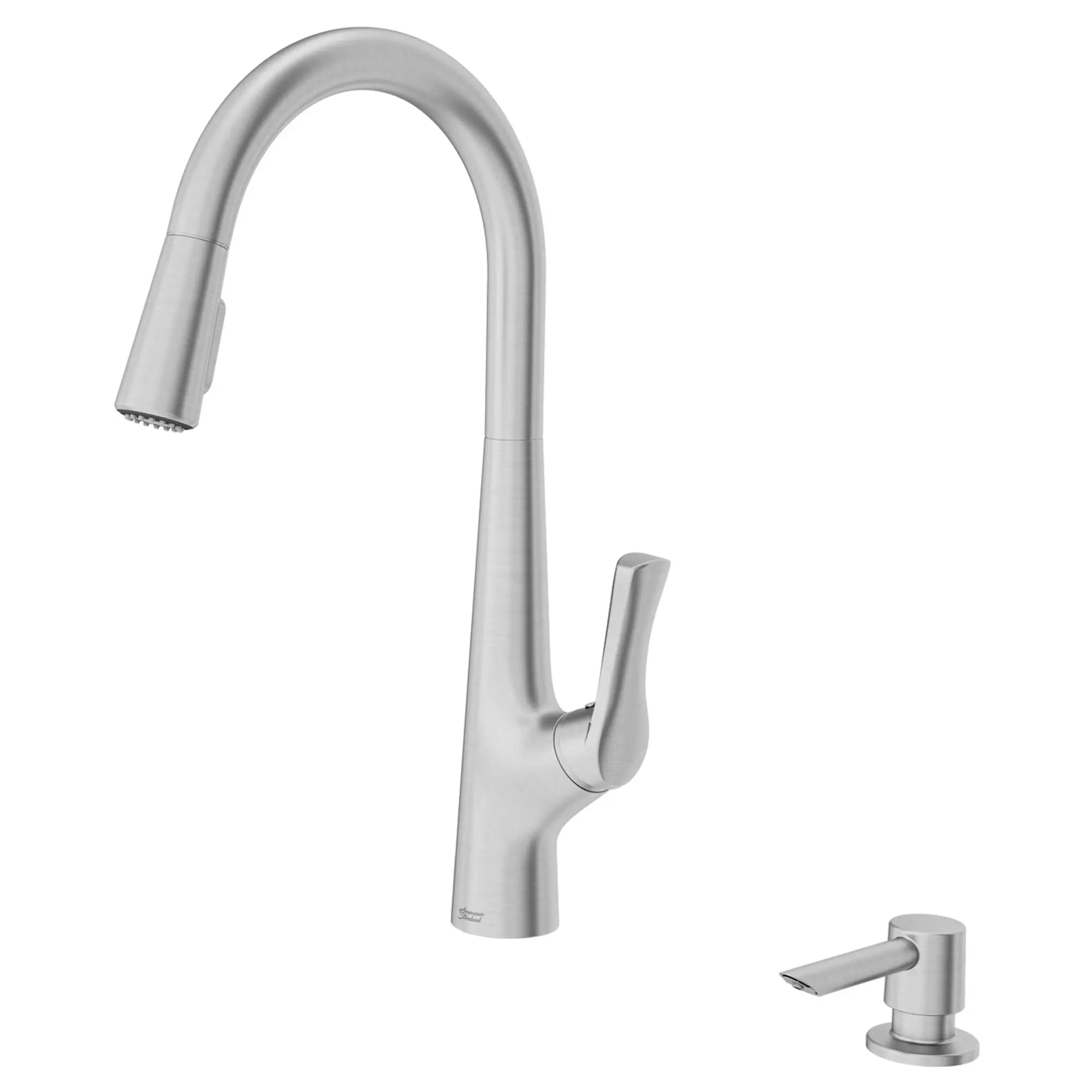 Copley Pull-Down Kitchen Faucet with Soap Dispenser // STAINLESS STEEL // 58442_7032300075_5_0_CDNwebp.webp