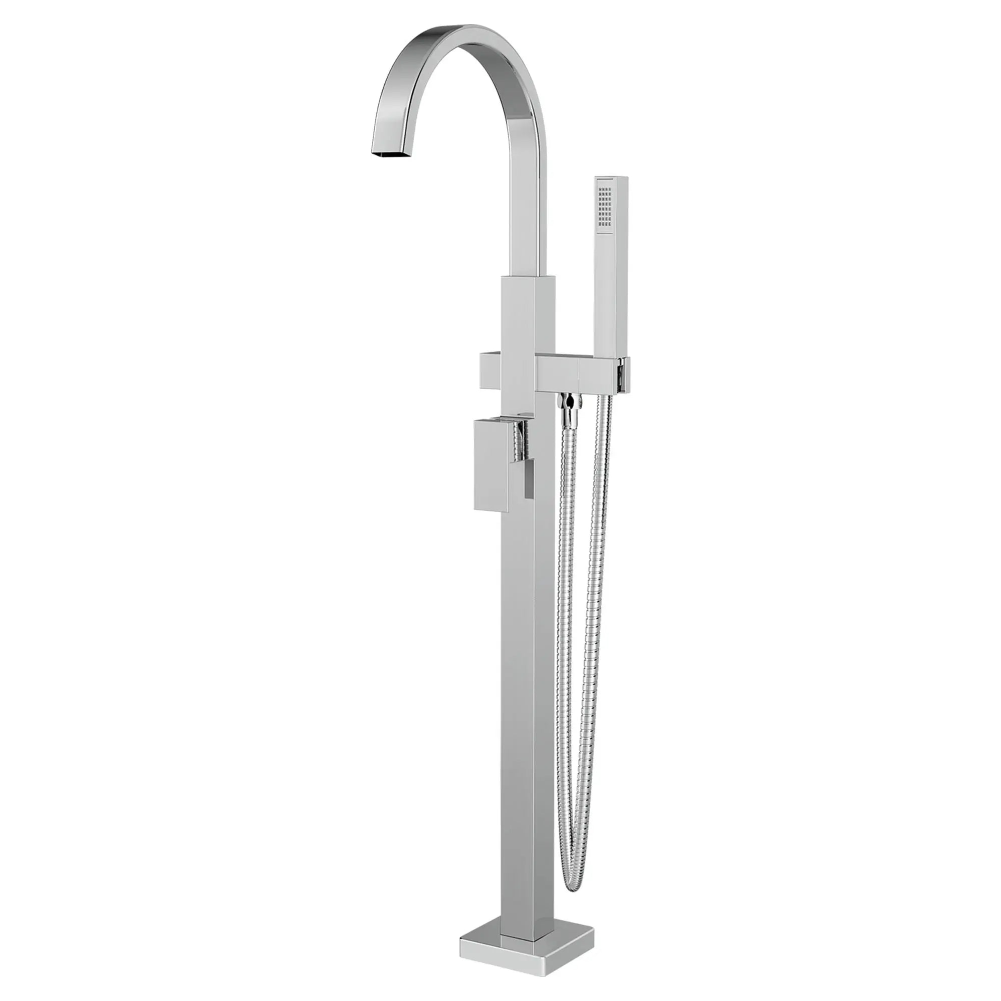 Times Square Contemporary Square Freestanding Tub Faucet with Personal Shower for Flash Rough-in Valve with Lever Handle // POLISHED CHROME // 59272_7184951002_1_0_CDNwebp.webp