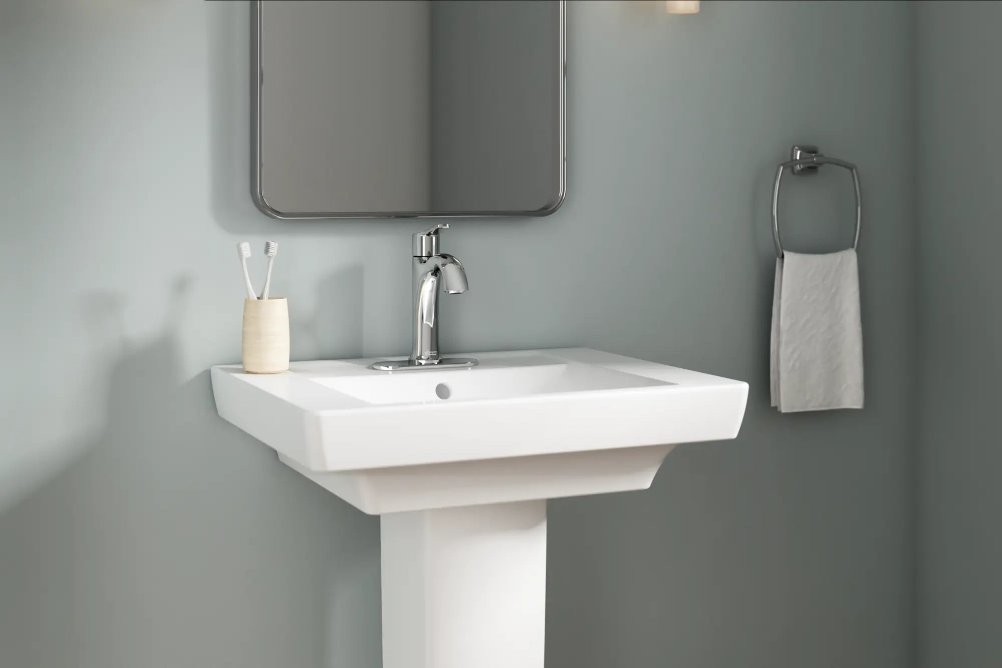 Corsham Single Hole Single-Handle Bathroom Faucet 1.2 gpm/4.5 L/min with Lever Handle // POLISHED CHROME // 61097_7428101.002_Close_up_0_CDNwebp.webp