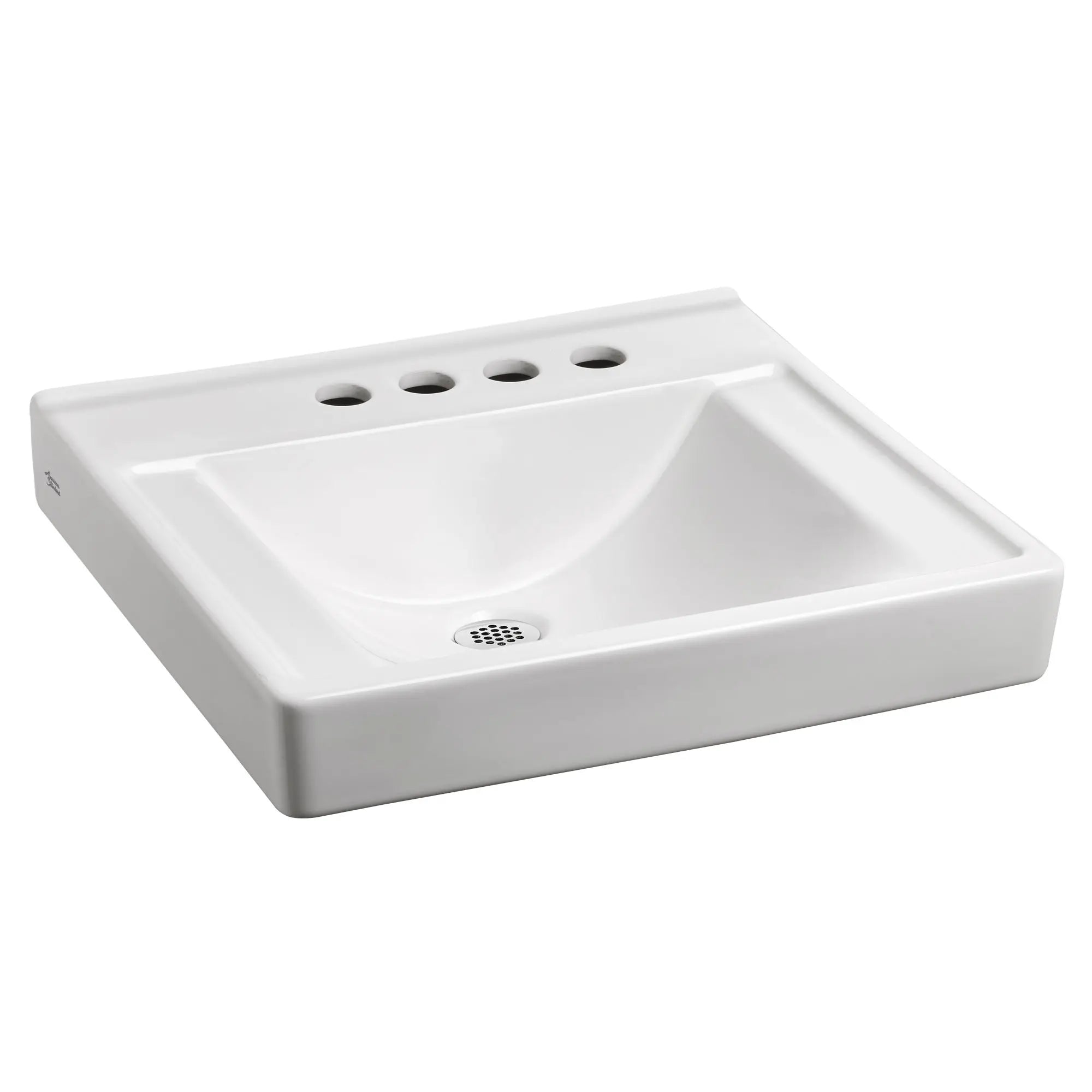 Decorum® Wall-Hung EverClean® Sink Less Overflow With 4-Inch Centerset and Extra Right-Hand Hole // WHITE // 63844_9024914EC020_0_CDNwebp.webp