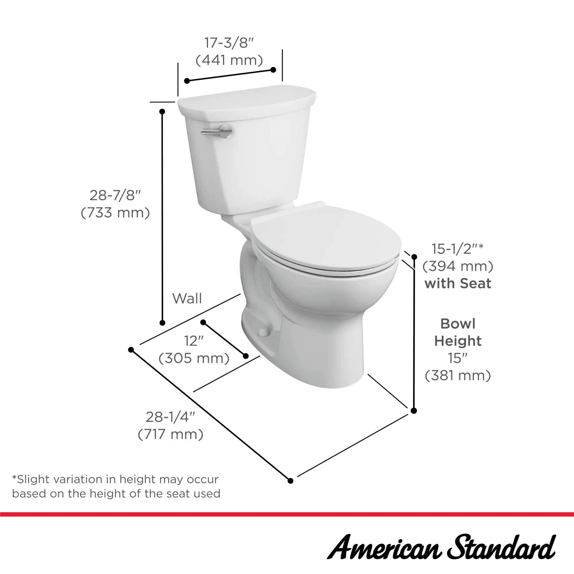 Cadet® PRO Two-Piece 1.28 gpf/4.8 Lpf Standard Height Round Front Toilet Less Seat // WHITE // 67106_Cadet_Infographic_215DA004_215DA104_0001_SEPT2025_1_CDNwebp.webp