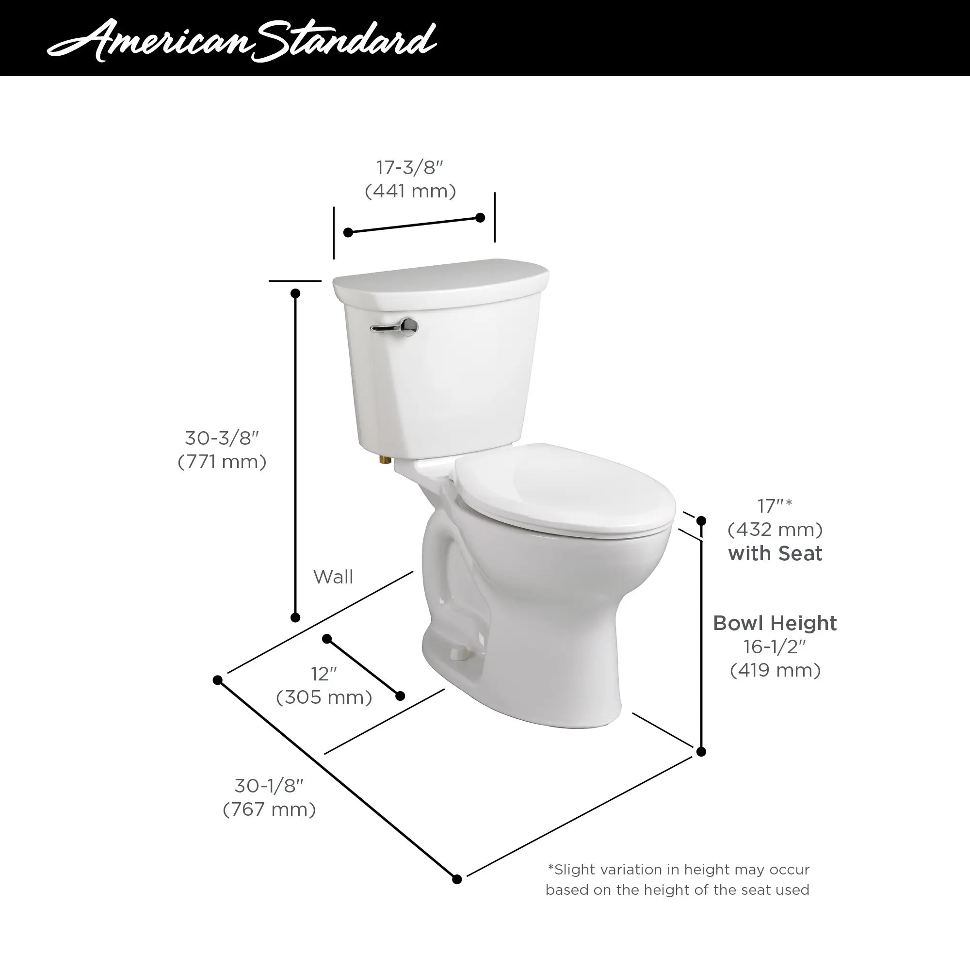 Cadet® PRO Two-Piece 1.6 gpf/6.0 Lpf Chair Height Elongated Toilet Less Seat // WHITE // 67112_AS_Cadet_PRO_Toilet_215AA004_Info_3_0_CDNwebp.webp