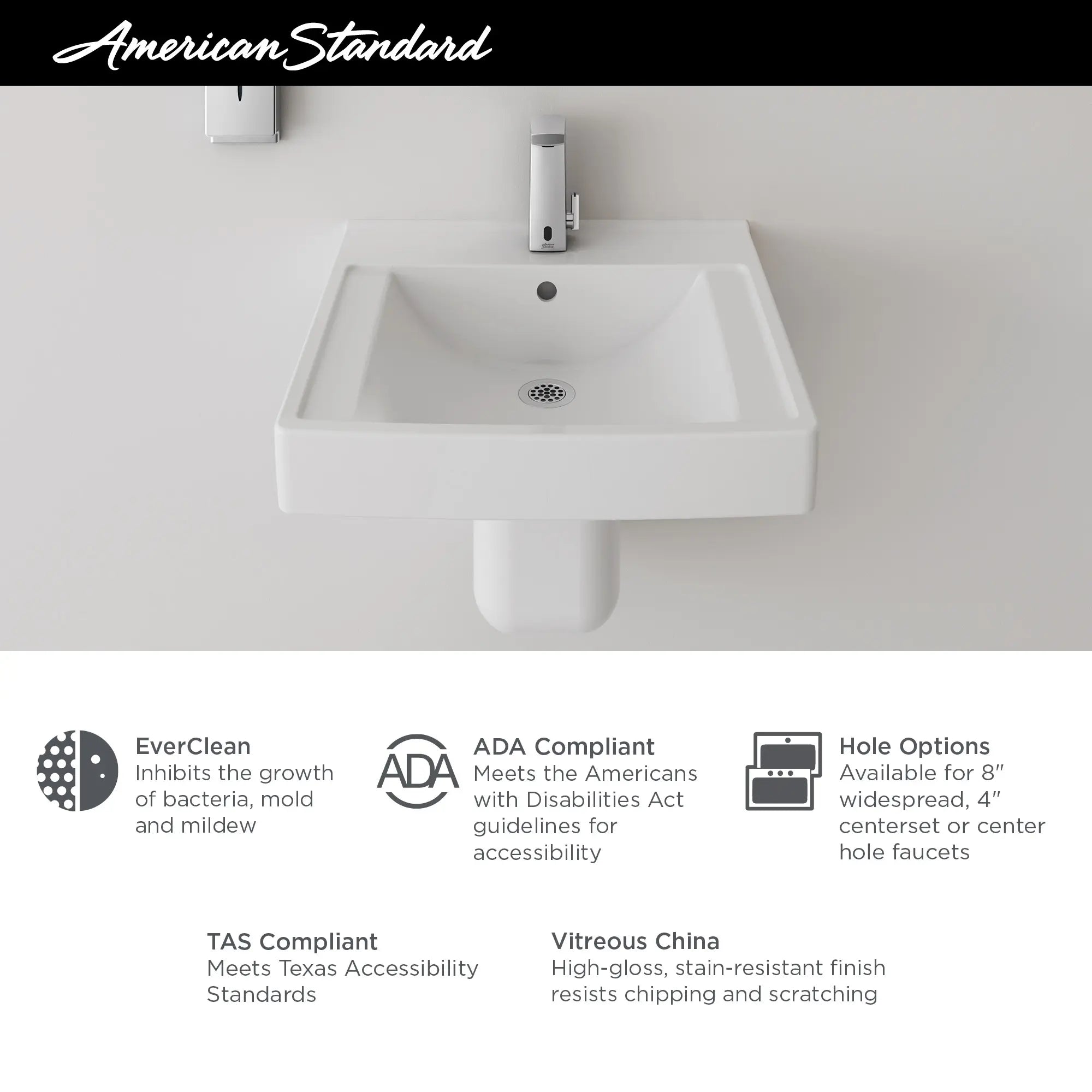 Decorum® 21 x 20-1/4-Inch (533 x 514 mm) Wall-Hung EverClean® Sink With Center Hole Only // WHITE // 67364_AS_Decorum_Sink_9134001EC_9134004EC_9134008EC_Info_0_CDNwebp.webp