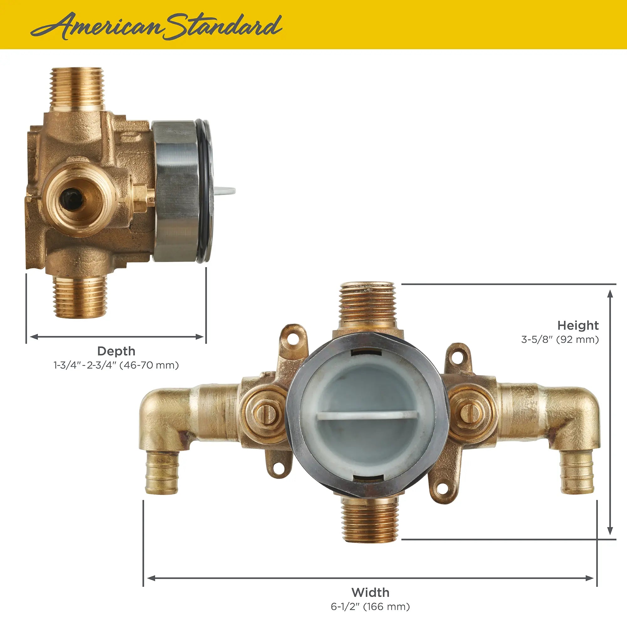 Flash® Shower Rough-In Valve With PEX Inlet Elbows/Universal Outlets With Screwdriver Stops for Crimp Ring System // NO FINISH // 67555_Flash_Valve_RU107ESS_Info_3_0_CDNwebp.webp