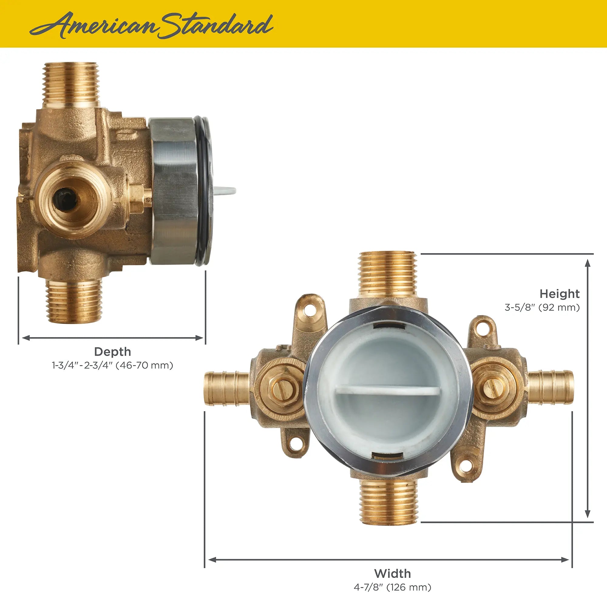 Flash® Shower Rough-In Valve With PEX Inlets/Universal Outlets With Screwdriver Stops for Crimp Ring System // NO FINISH // 67566_Flash_Valve_RU107SS_Info_3_0_CDNwebp.webp