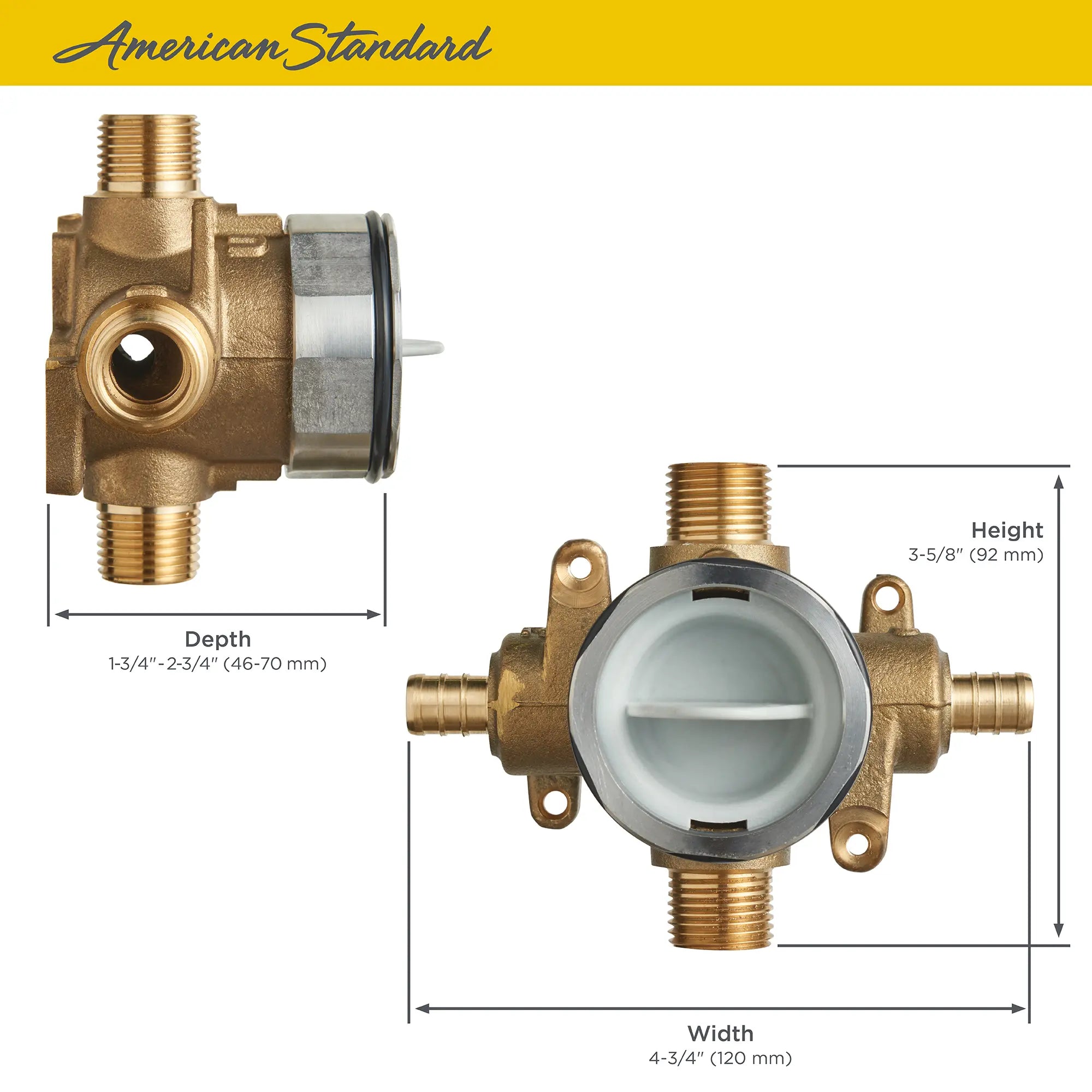 Flash® Shower Rough-In Valve With PEX Inlets/Universal Outlets for Crimp Ring System // NO FINISH // 67571_Flash_Valve_RU107_Info_3_0_CDNwebp.webp