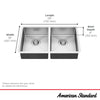 [18DB6291800.075] Pekoe® 29 x 18-Inch Stainless Steel Undermount Double-Bowl ADA Kitchen Sink - Stainless Steel
