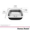 [18SB6181600S.075] Portsmouth® 18 x 16-Inch Stainless Steel Undermount Single-Bowl ADA Kitchen Sink - Stainless Steel