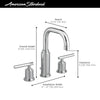 [2064831.002] Serin® 2-Handle 8-Inch Widespread Bathroom Faucet 1.2 gpm 4.5 L/min With Lever Handles - Polished Chrome