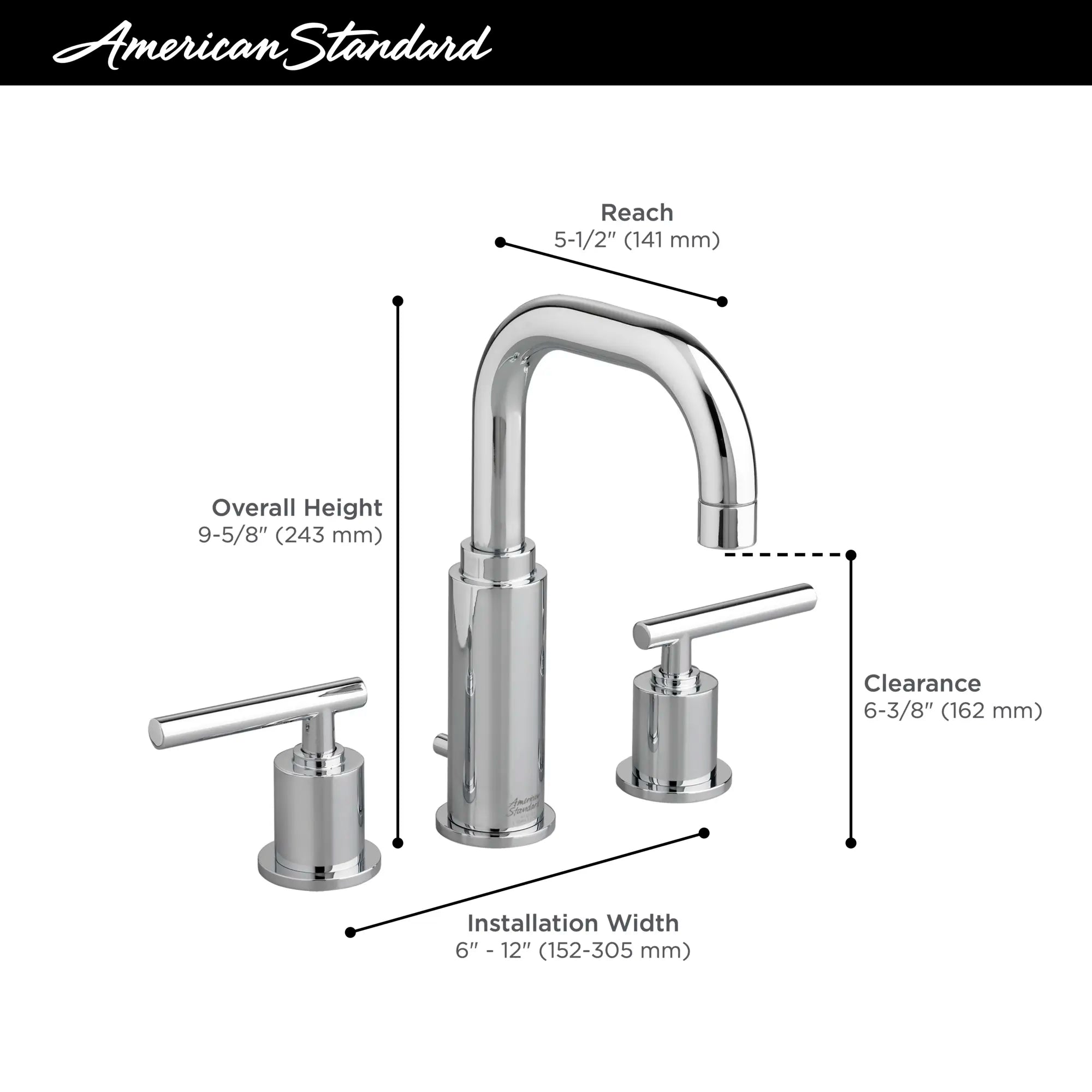 Serin® 2-Handle 8-Inch Widespread Bathroom Faucet 1.2 gpm 4.5 L/min With Lever Handles // POLISHED CHROME // 67789_AS_Serin_Bath_Faucet_Infographics_2064831_2_0_CDNwebp.webp