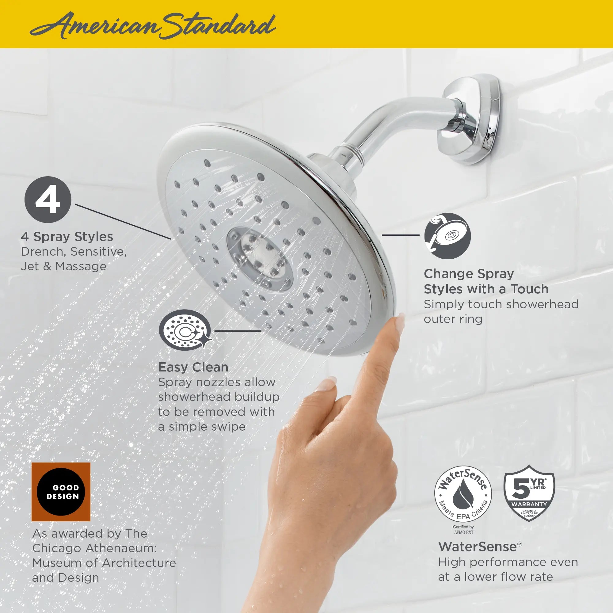 Spectra® Touch 7-Inch 1.8 gpm/6.8 L/min Water-Saving Fixed Showerhead // POLISHED CHROME // 67892_2018_AS_Spectra_Touch_9038374_Infographic_0_CDNwebp.webp