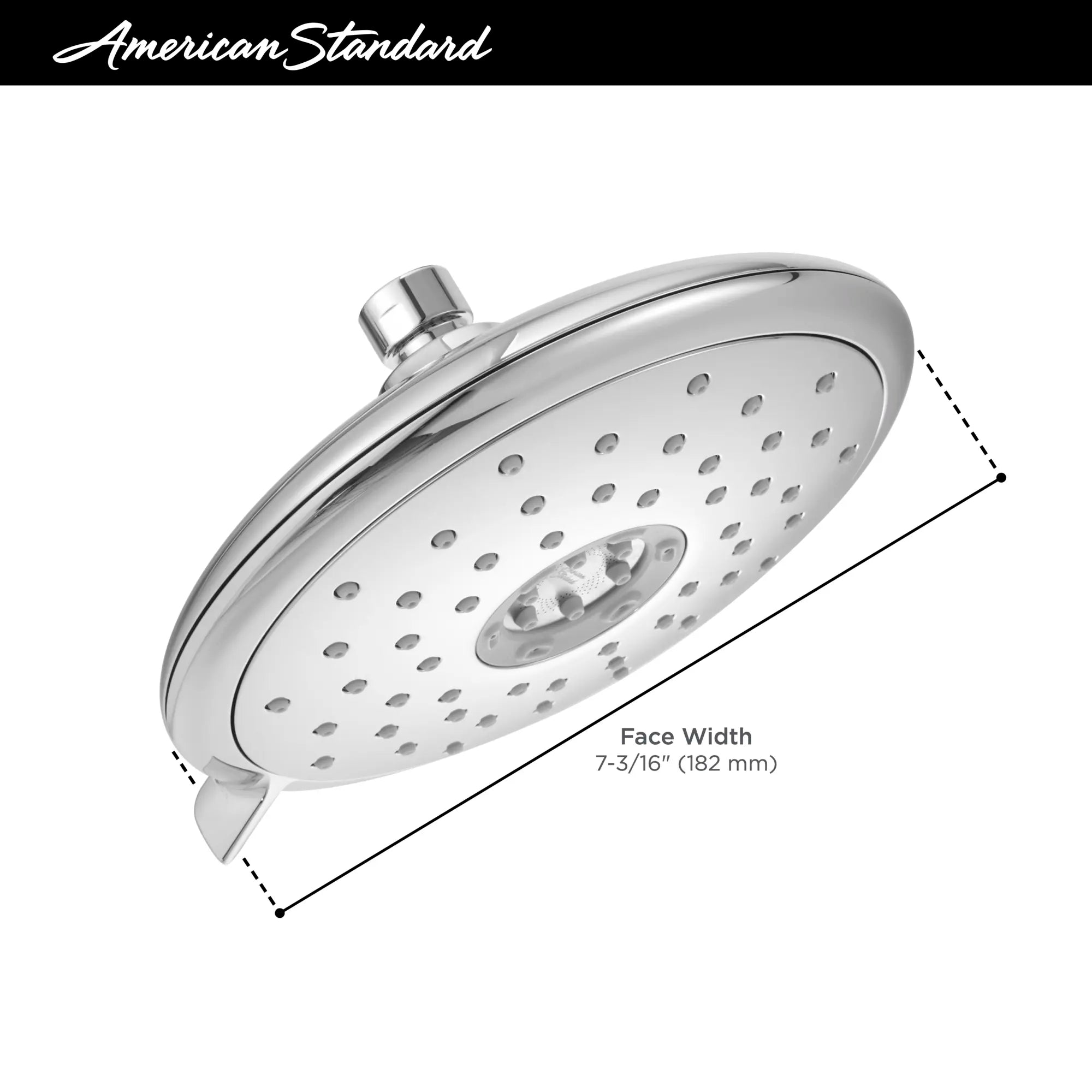 Spectra® Fixed 7-Inch 1.8 gpm/6.8 L/ min Fixed Showerhead // POLISHED CHROME // 67901_2019_AS_Spectra_9038074_9035074_Infographic_0_CDNwebp.webp