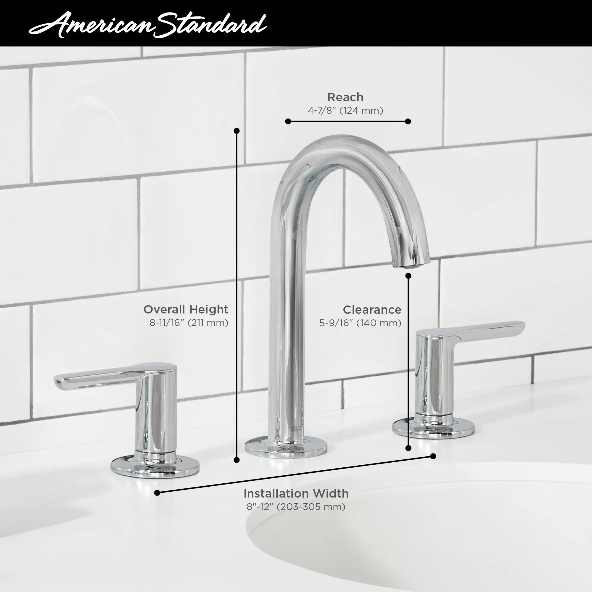 Studio® S 8-Inch Widespread 2-Handle Bathroom Faucet 1.2 gpm/4.5 L/min With Lever Handles // MATTE BLACK // 67949_AS_Studio_S_7105801_Infographic_0_CDNwebp.webp