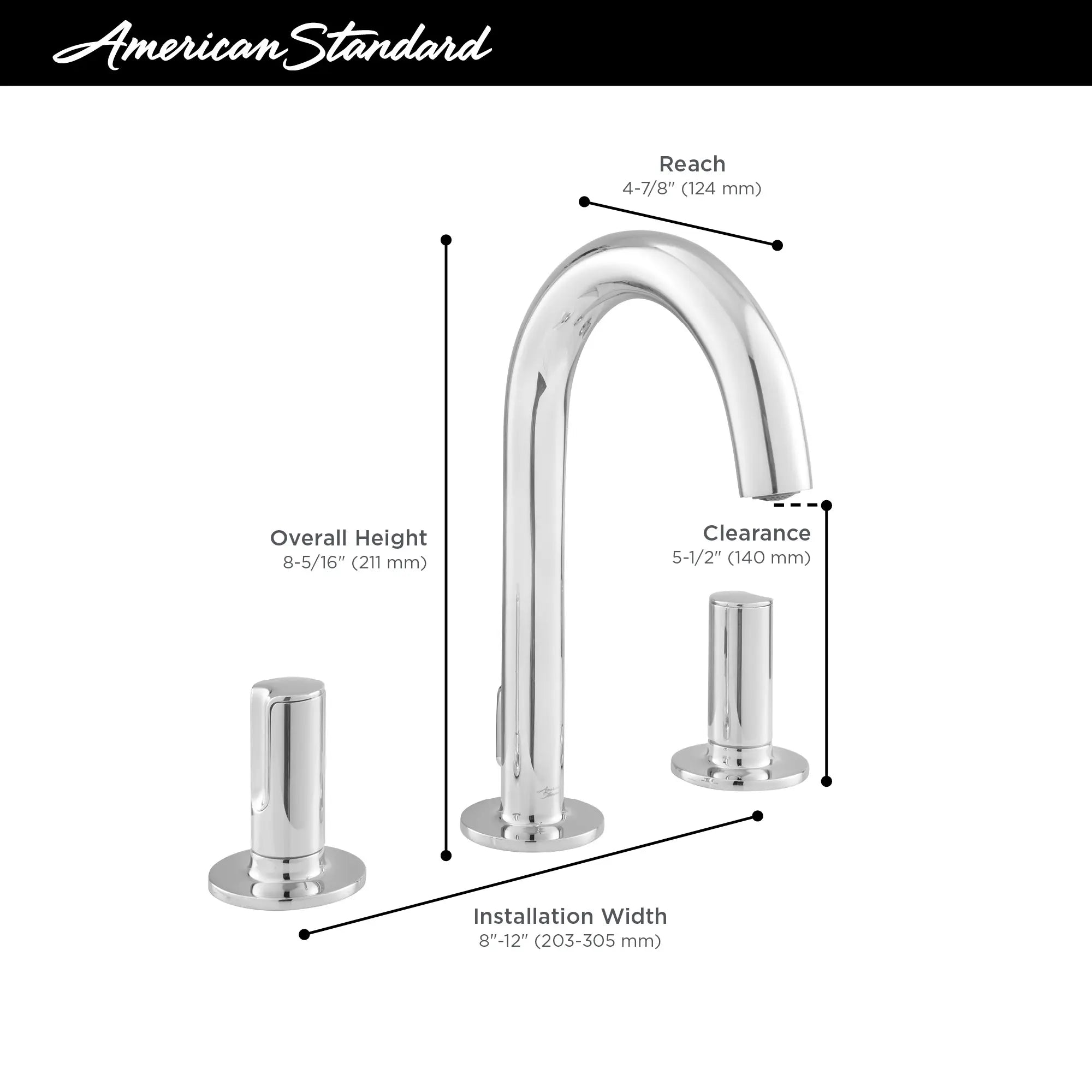 Studio® S 8-Inch Widespread 2-Handle Bathroom Faucet 1.2 gpm/4.5 L/min With Lever Handles // MATTE BLACK // 67959_AS_Studio_S_7105821_Infographic_0_CDNwebp.webp