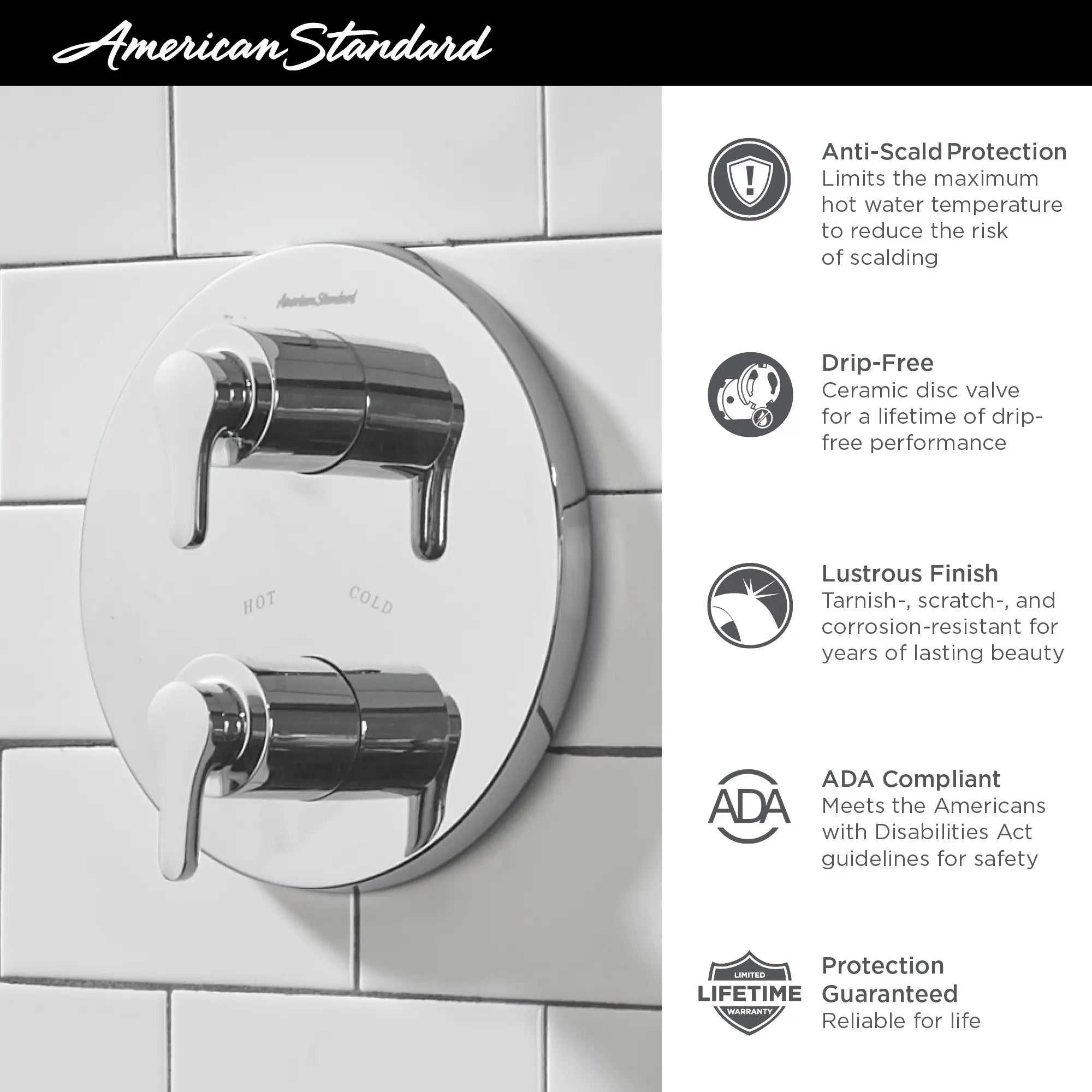 Studio® S 2-Handle Thermostatic Valve Trim Kit // MATTE BLACK // 67966_AS_Studio_S_T105740_Infographic_1_0_CDNwebp.webp