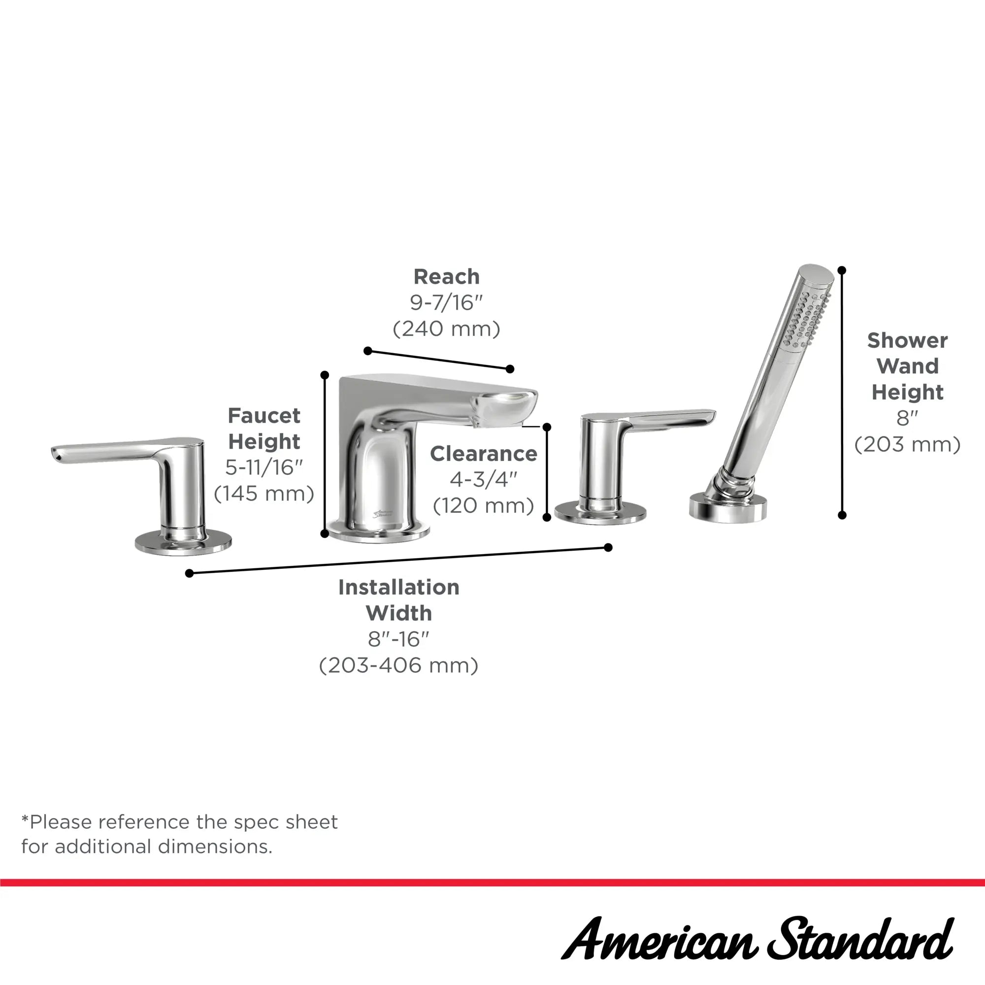 Studio® S  Bathtub Faucet With Lever Handles and Personal Shower for Flash® Rough-In Valve // MATTE BLACK // 67969_StudioS_Infographic_T105901_0003_OCT2025_2_CDNwebp_f24e9f82-d679-481d-ac78-5b25efd47604.webp