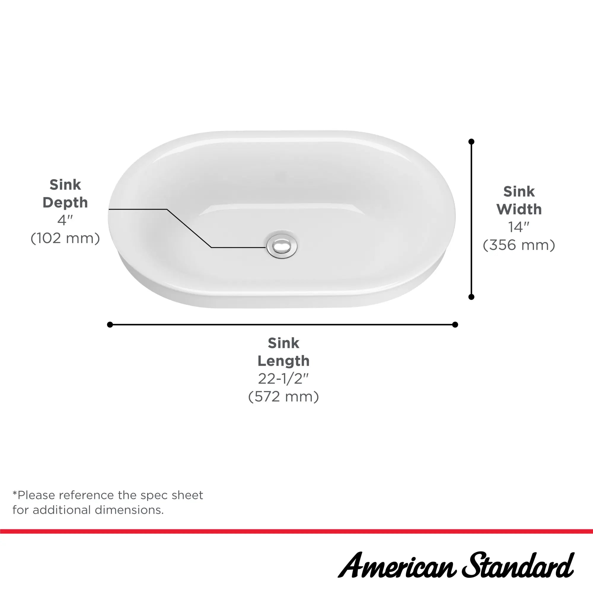 Studio® S Above Counter Oval Sink // WHITE // 68010_StudioS_Infographic_1296000_0001_SEPT2025_1_CDNwebp.webp