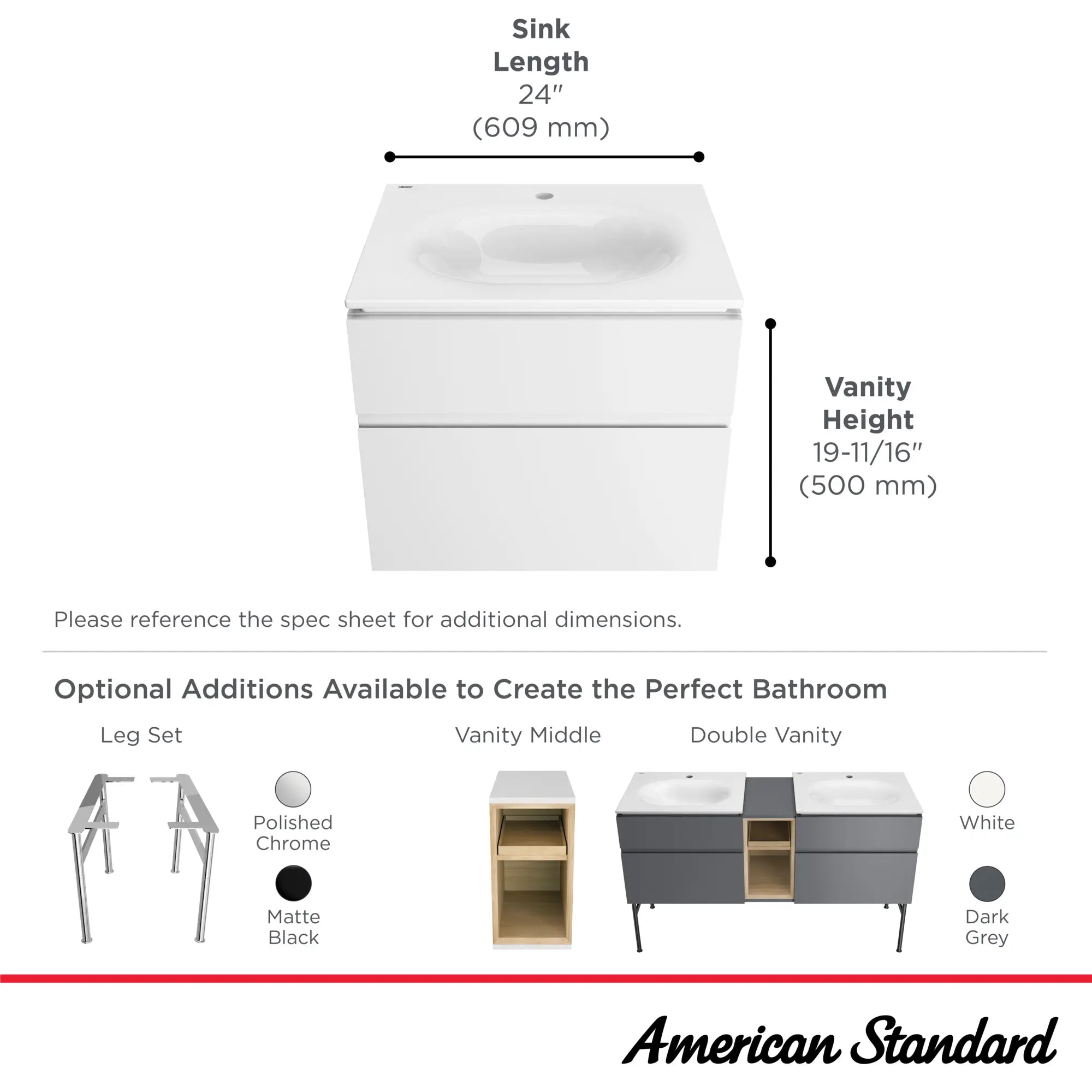 Studio® S 24-Inch Vitreous China Vanity Sink Top Center Hole Only // 24 IN / SINGLE HOLE / WHITE // 68016_StudioS_Infographic_1297001_8725024_0001_SEPT2025_1_CDNwebp.webp