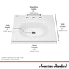 [1297008.020] Studio® S 24-Inch Vitreous China Vanity Sink Top 8-Inch Centers - White