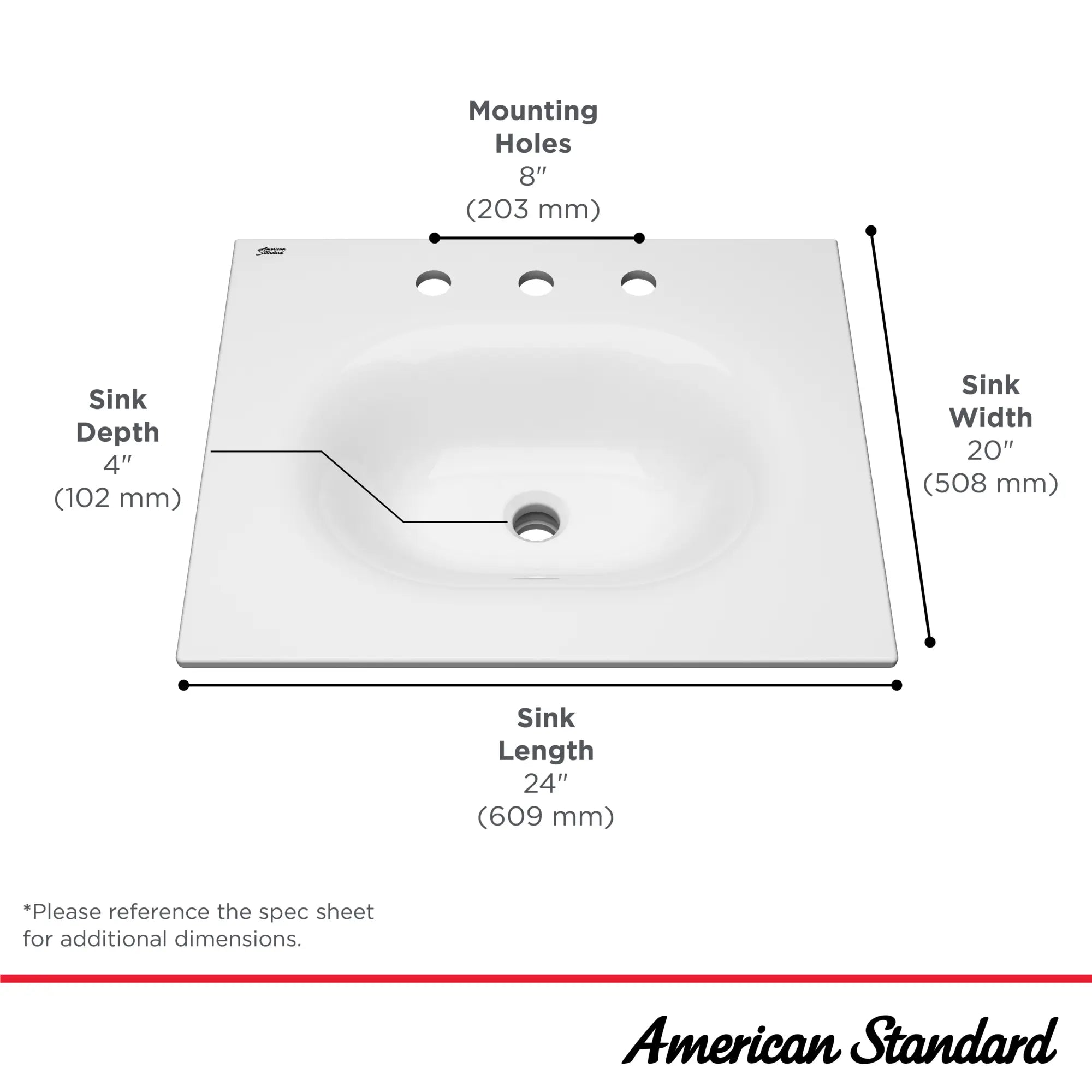 Studio® S 24-Inch Vitreous China Vanity Sink Top 8-Inch Centers // 24 IN / WIDESPREAD / WHITE // 68020_StudioS_Infographic_1297008_0001_SEPT2025_1_CDNwebp.webp