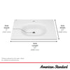 [1298001.020] Studio® S 33-Inch Vitreous China Vanity Sink Top Center Hole Only - White