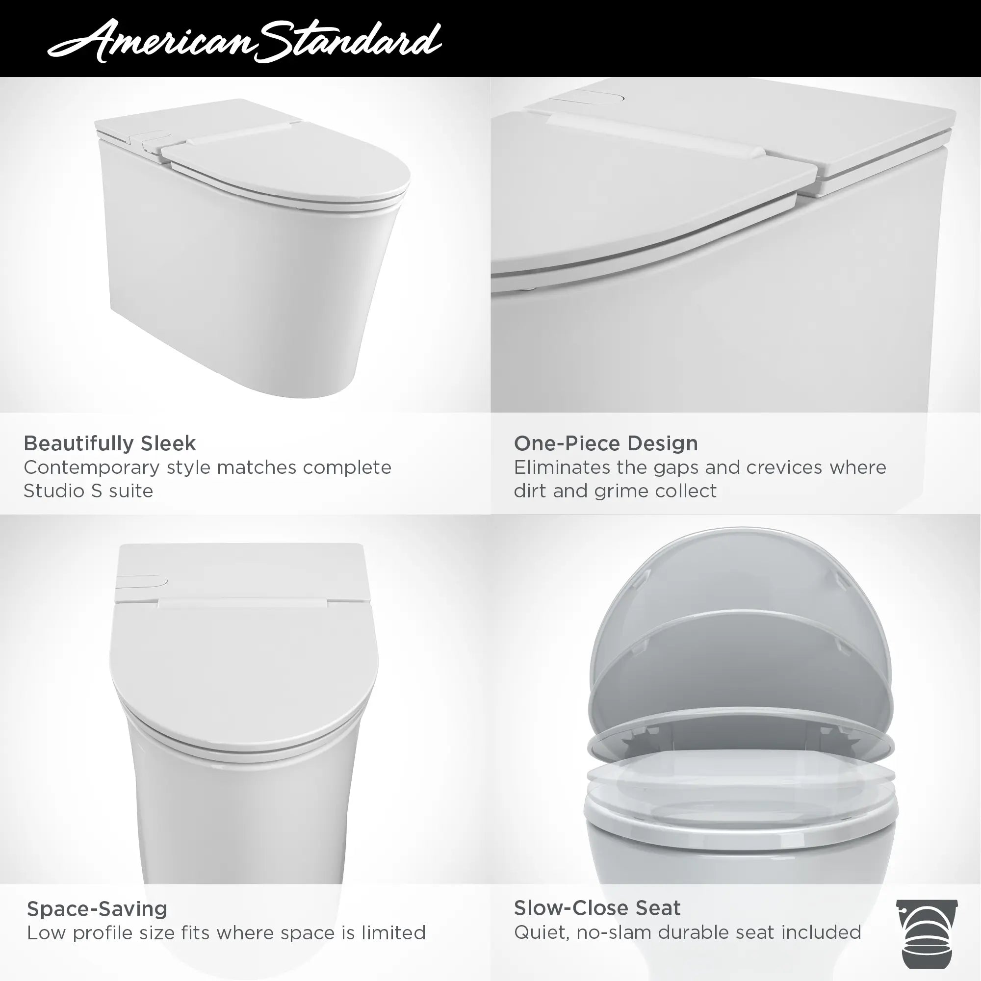Studio® S One-Piece 1.0 gpf/3.8 Lpf Chair Height Elongated Toilet With Seat // WHITE // 68040_AS_Studio_S_1pcToilet_2548A100_Infographic_CDNwebp.webp