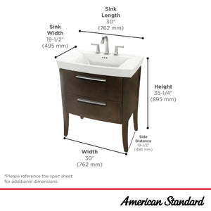 [9036030.475] Vanity for American Standard® Townsend® Sinks - Smoked Grey